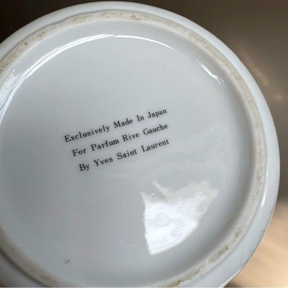 Vintage‎ 1970s Ceramic Yves Saint Laurent Rive Gauche Vanity Jar NO LID Abstract